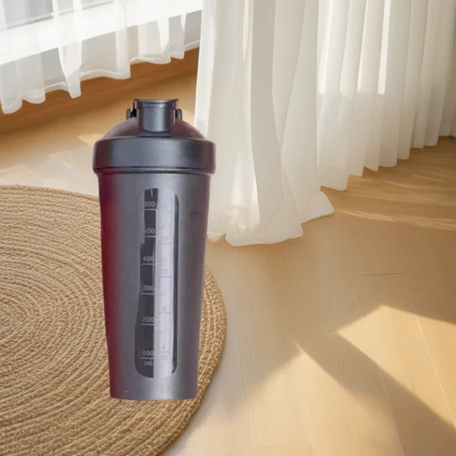 600ML 20Oz Protein Shaker Plastic Portable Bottle For Fiess Enthusiasts Athletes Leak Proof Drink Shaker Cup 6