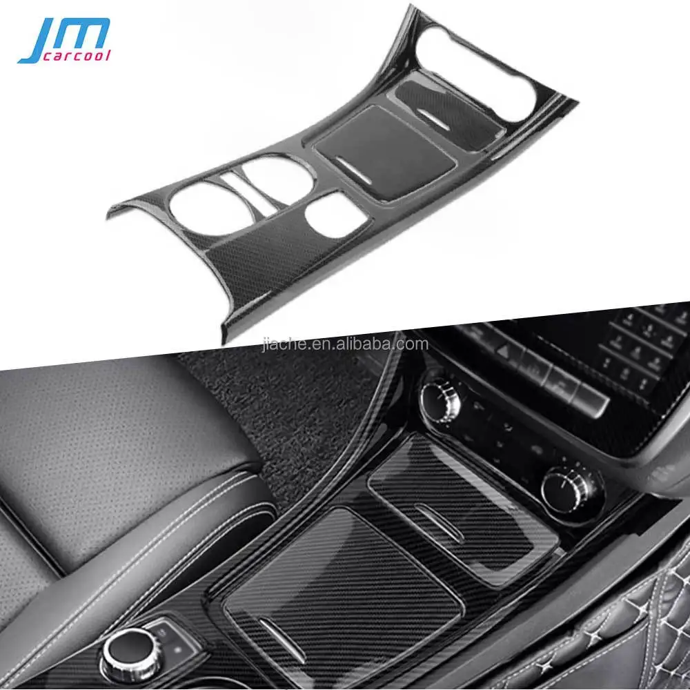 

Car Styling Central Control Decoration Sticker For Benz CLA GLA Class W117 X156 Water Cup Storage Panel Trim Auto Accessories