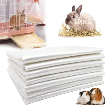 Fodere monouso per gabbie per piccoli animali, rivestimento in pellicola per vassoi per conigli, sacchetti per lettiera, pellicola in plastica per WC con gabbie per porcellini d'India, per criceti per uccelli