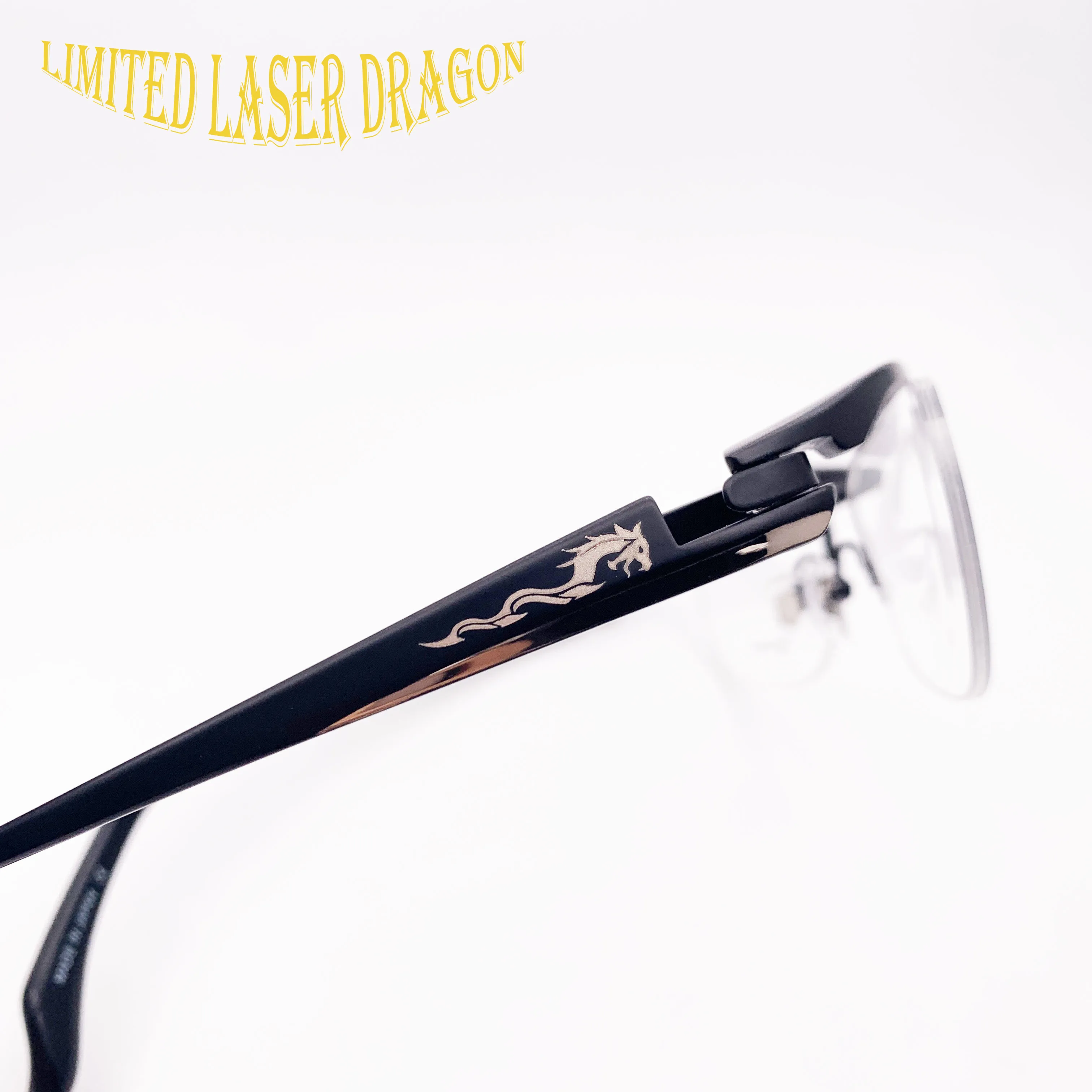 

Belight Optical Japan Futuristic Design Titanium Half Rimless Frame For Big Face Men Prescription Semi Eyeglasses MF1230