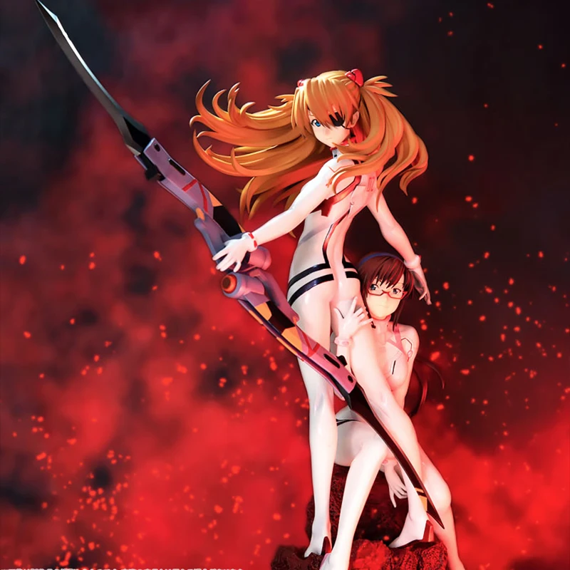 27Cm Neon Genesis Evangelion Anime Figure Rebuild Of Evangelion Asuka Garza Soryu Mari Makinami Illustrious Figure Gift Toys