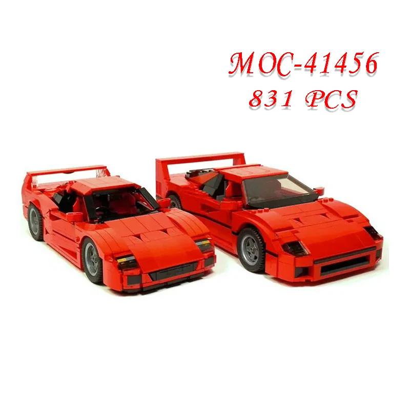 MOC-41456 슈퍼 럭셔리카 로고 레이싱 자동 잠금 빌딩 블록 모델 빌딩 퍼즐, 생일 크리스마스 장난감 선물 장식품, 신제품