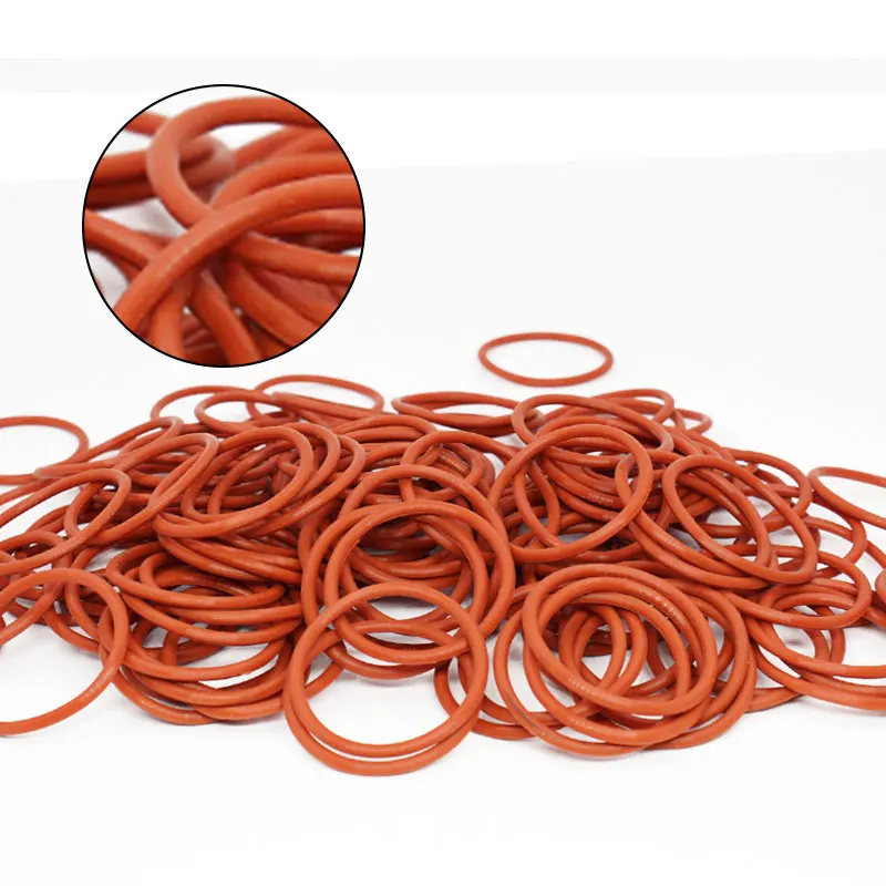 Enhanced Red Silicone Rubber O-Ring Seal - Multiple Sizes Available