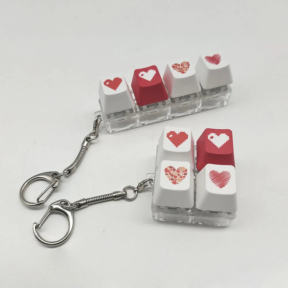 1pc Schlüssel bund für Mädchen Dekompression Spielzeug Finger Tastatur Spielzeug Schlüssel anhänger für Frauen Party Geschenk mechanische Tastatur Welle Tester – Detail 4
