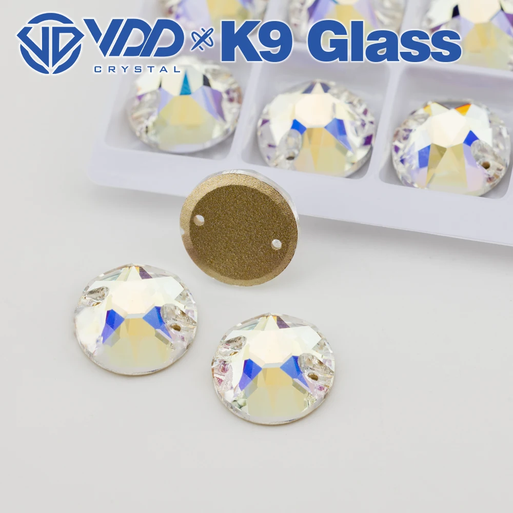 VDD 8 große 8 kleine mehrfarbige hochwertige K9-Glas-Strasssteine zum Aufnähen, Kristall-Nähsteine mit flacher Rückseite für Bekleidungsdekorationen – Detail 6