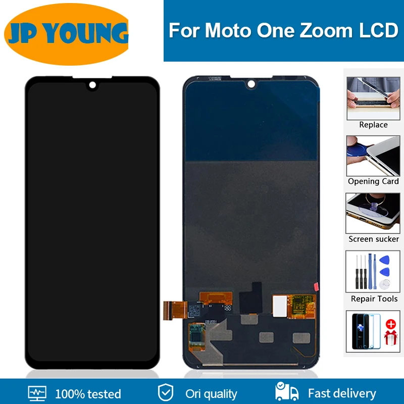DISPLAY TOUCH SCREEN OLED Per MOTOROLA MOTO ONE ZOOM NERO VETRO - Foto 4