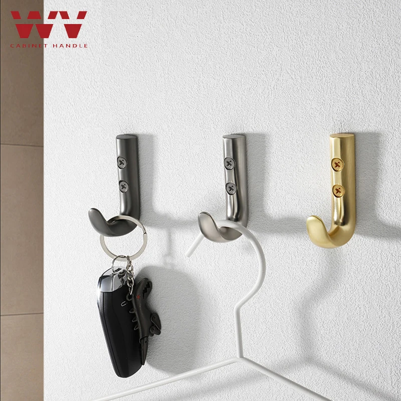 WV J Type Wall Hanging Clothes Hook Bedroom Robe Hook Living Parlor Coat Bedroom Robe Towel Bathroom Accessories