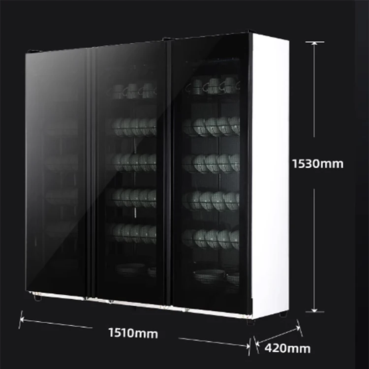 Commercial Stainless Steel Double Door High Temperature Disinfection Cabinet for Hotel 1800L 5