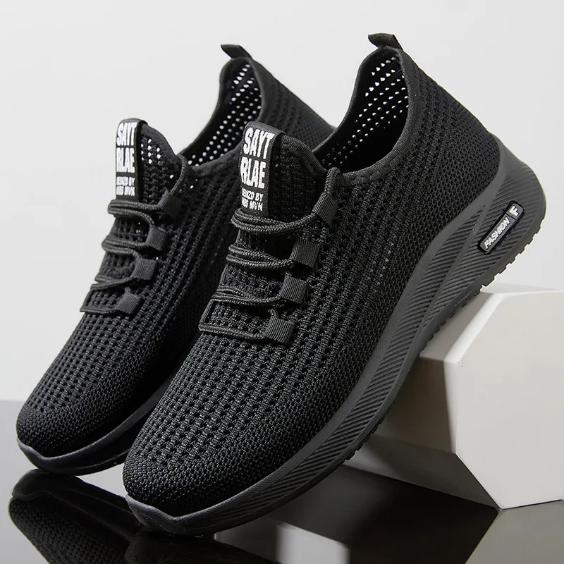 Men's Summer Single Shoes Breathable Casual Shoes Hollow Mesh Comfortable Soft Sole Sports Shoes tenis masculino