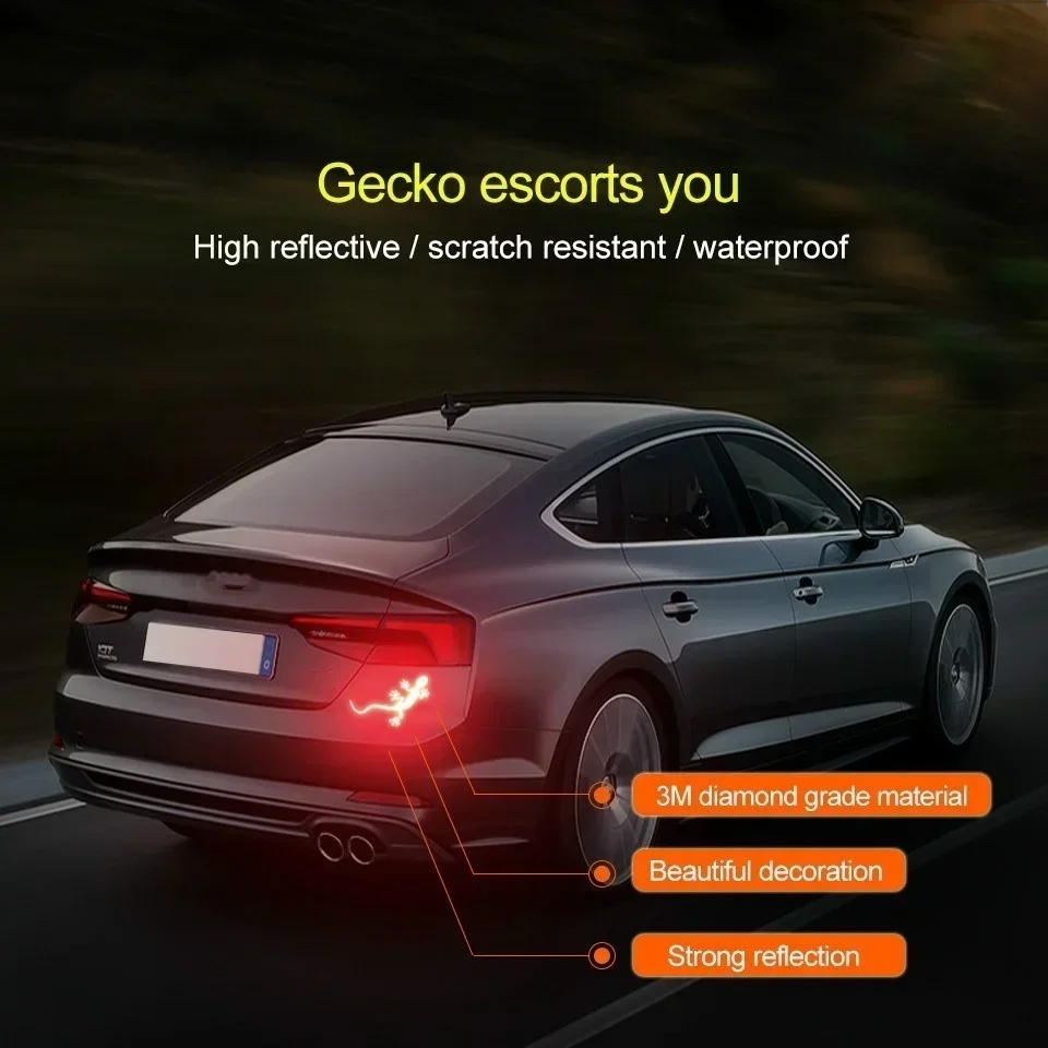 Reflective Sticker Safety Warning Mark Reflective Tape Auto Exterior Accessories Gecko Strip Light Reflector