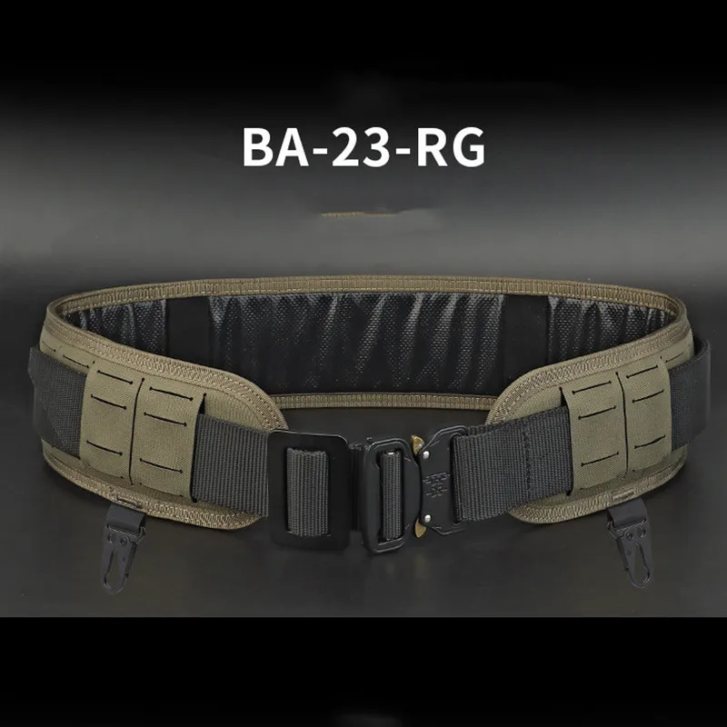 

Army style combat belt molle system quick release buckle solid color tactical nylon belt outdoor hunting hiking tools