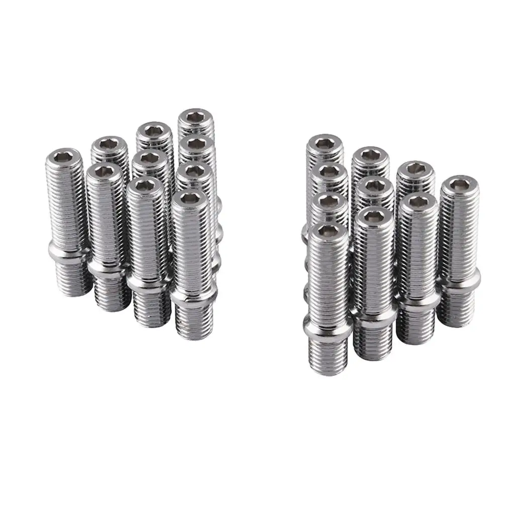20pcs 50mm Wheel Stud Conversion M14*1.5 to *1.5 Extended Shank Adapter