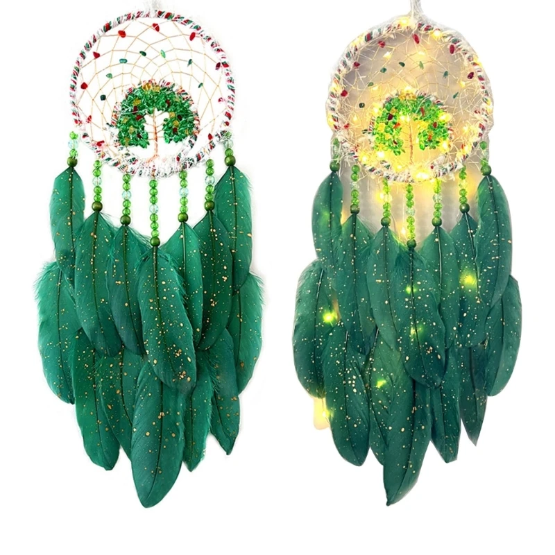 

Traditional Feather Dreamcatcher LED Light Decoration