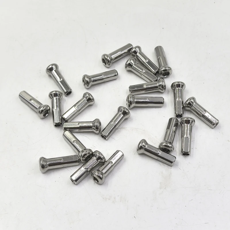 9G Length 24.16mm Longer Sliver Color Motorcycle Spoke's Nipple Material 304 Stainless Steel Electric Bike Wheel Spoke's Kit