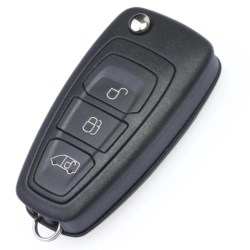 Car Remote Key KEYECU 3 Buttons 433MHz ID49 for Ford Transit / Transit Custom/ Tourneo 2015-Flip Remote Key Fob GK2T-15K601-AB / AA