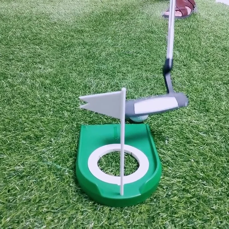 Indoor Golf Putting Trainer With Hole Flag Putter Green Practice Aid Home Yard Outdoor Training  Aid  Adjustable Hole