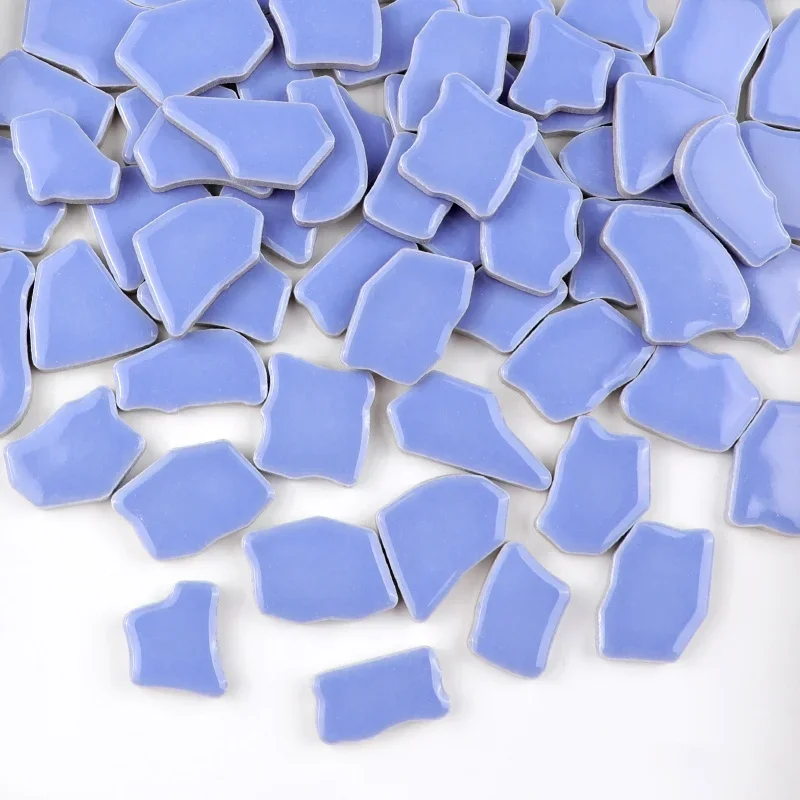 thumbnail image 1 of Mosaicos de porcelana poligonales de 115 g/4 oz (aprox. 22 a 25 piezas) de 3 a 5 cm/1,2 a 2 pulgadas de largo, azulejos de cerámica irregulares, materiales para manualidades de bricolaje, 1 of 5