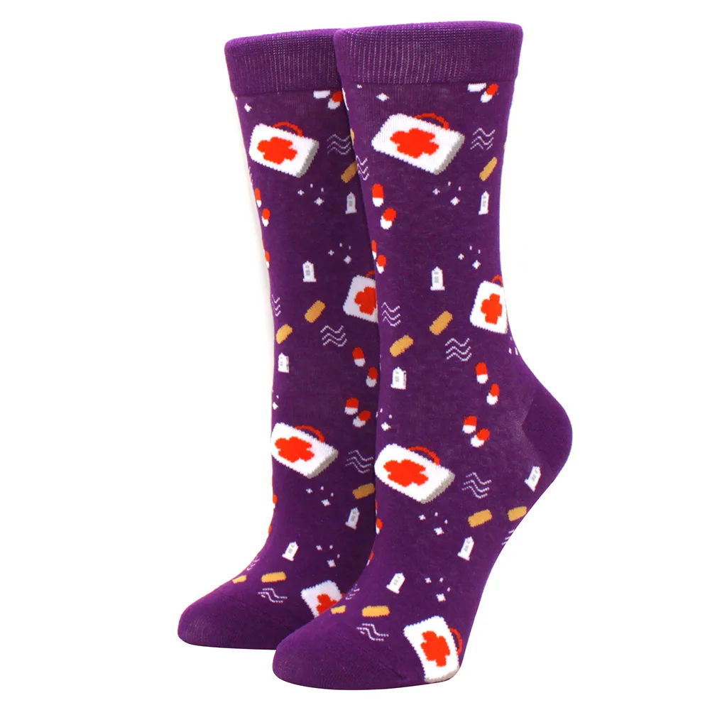 Colorful Women's Cartoon Animal & Fruit Socks - Cute Kawaii Trendy Harajuku Happy Socks