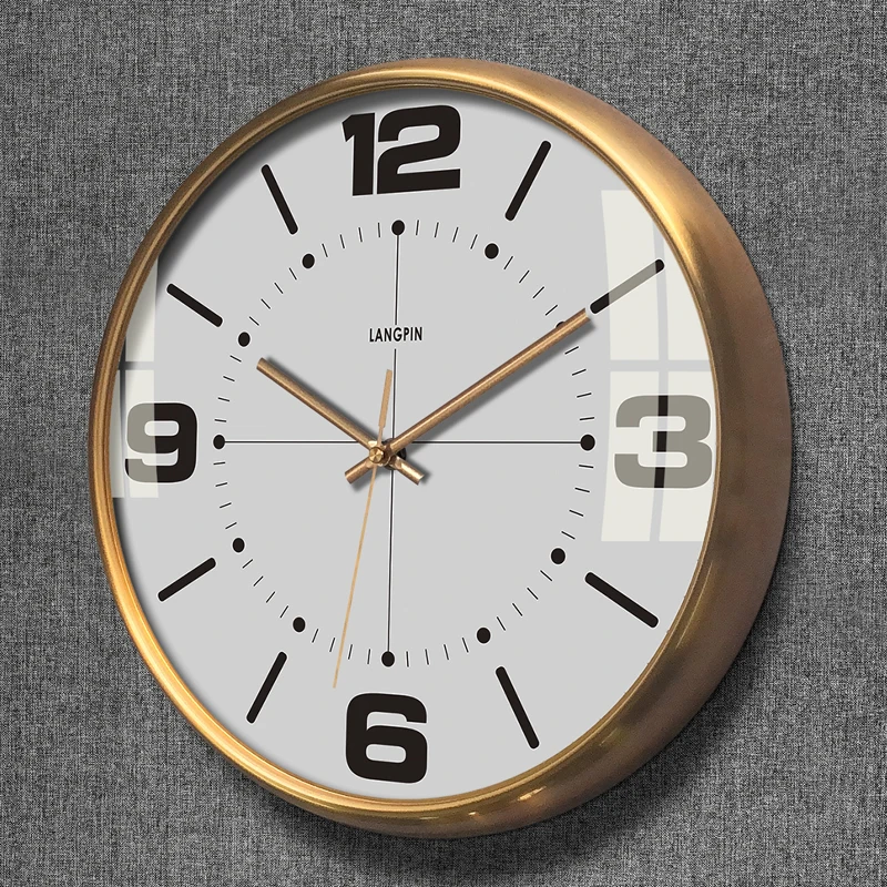 Large Wall Clock Vintage Solid Wood Retro Silent C  