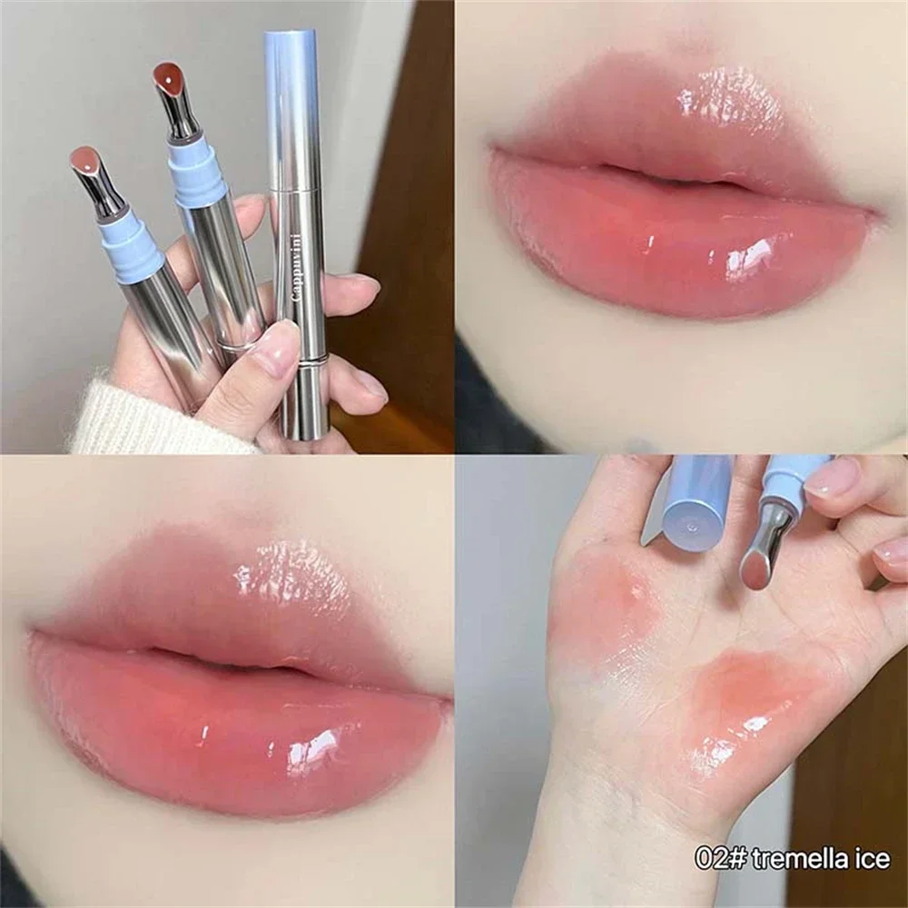 thumbnail image 1 of Metal Head Ice Diamond Essence Lip Tint Mirror Water Light Glass Lip Gloss Reduce Lip Wrinkles Moisturizer Lips Pluming Care, 1 of 5