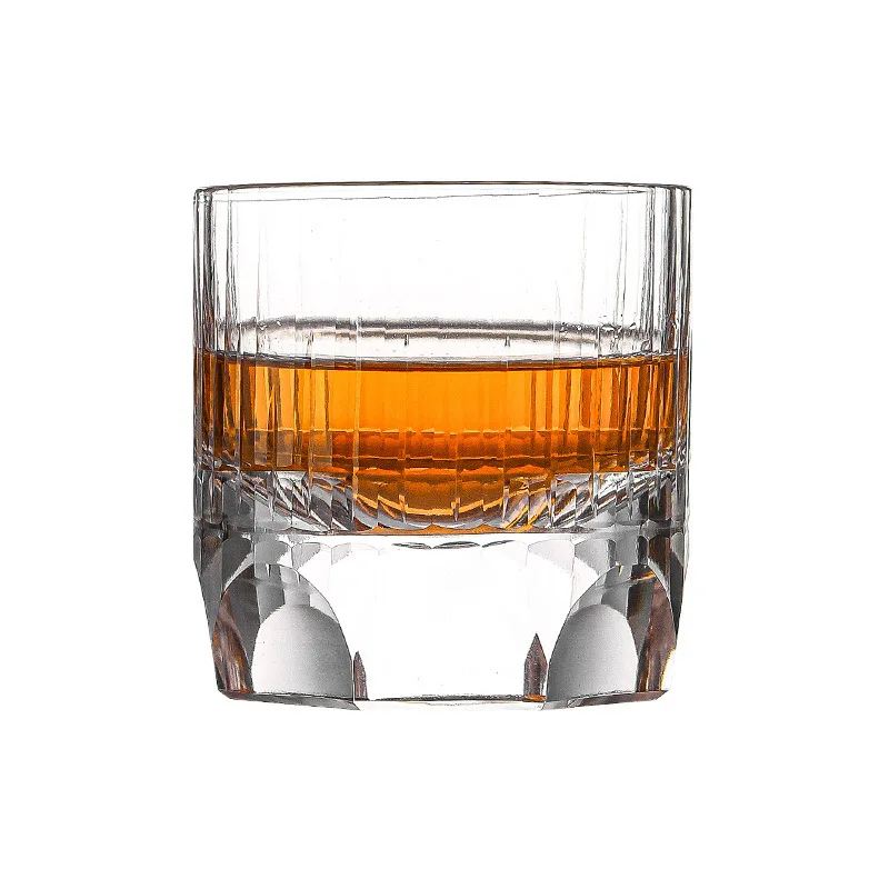 Luxurious Thumb Whisky Glass Neat Japanese Style Hand Carved Crystal Wine Glasses Bright Brandy Tasting Tumbler