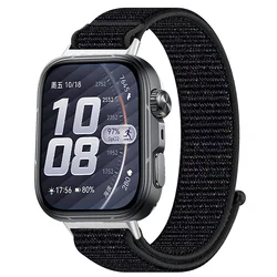 Nylon Loop Replacement Strap for Smartwatch - Premium Accessory Belt (Black red)