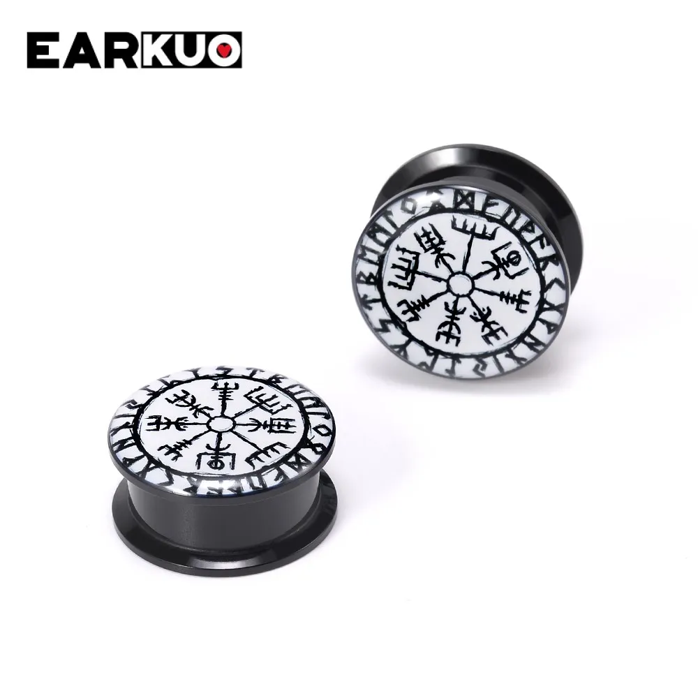 EARKUO Acrylic Sheep Head Dinosaur Pentagram Moon Ear Tunnels Plugs Piercing Body Jewelry 2PCS piercing jewelry,body piercing earrings,ear piercing jewelry,body piercing jewelry,body jewelry