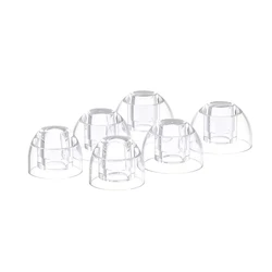 Transparent Liquid Silicone Earbuds Eartips - Noise Isolating, Soft, and Safe Accessory (M)