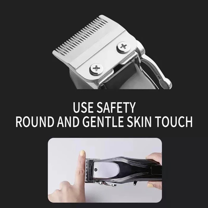 Kemei KM-2619 Professional Cordless Hair Clipper Rechargeable Men Hair Trimmer Adjustable Cutting Lever Barber Shop LCD Display 6
