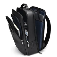 Sac à dos exécutif hommes sacoche en cuir PU USB charge porte-documents bureau voyage ordinateur portable bureau affaires épaule sac à dos mâle 6