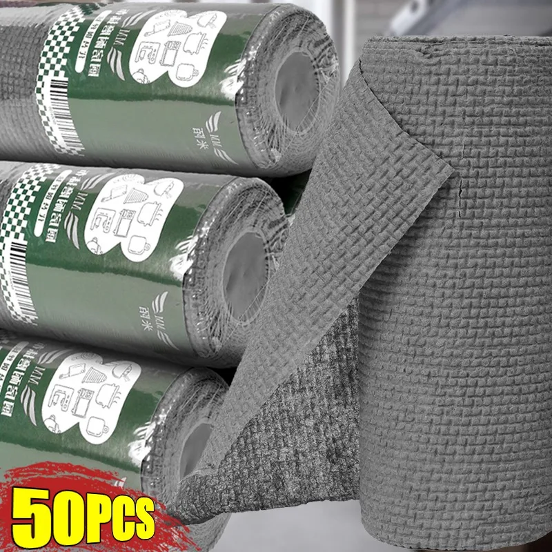 

Kitchen Dish Towel Cloth Kitchen Non-stick Oil Rag Thickened Table Cleaning Cloth Reusable Scouring Pad Tableware Cleaning Rags