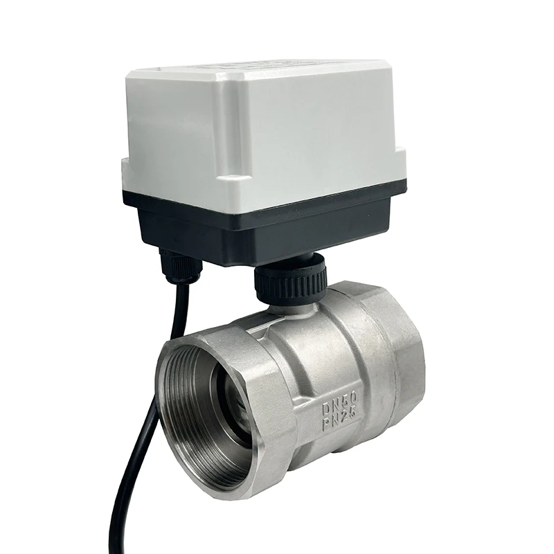 2'' Stainless Steel Motorized Ball Valve DN50 220V 12V 24V 3-Wire 2 ...