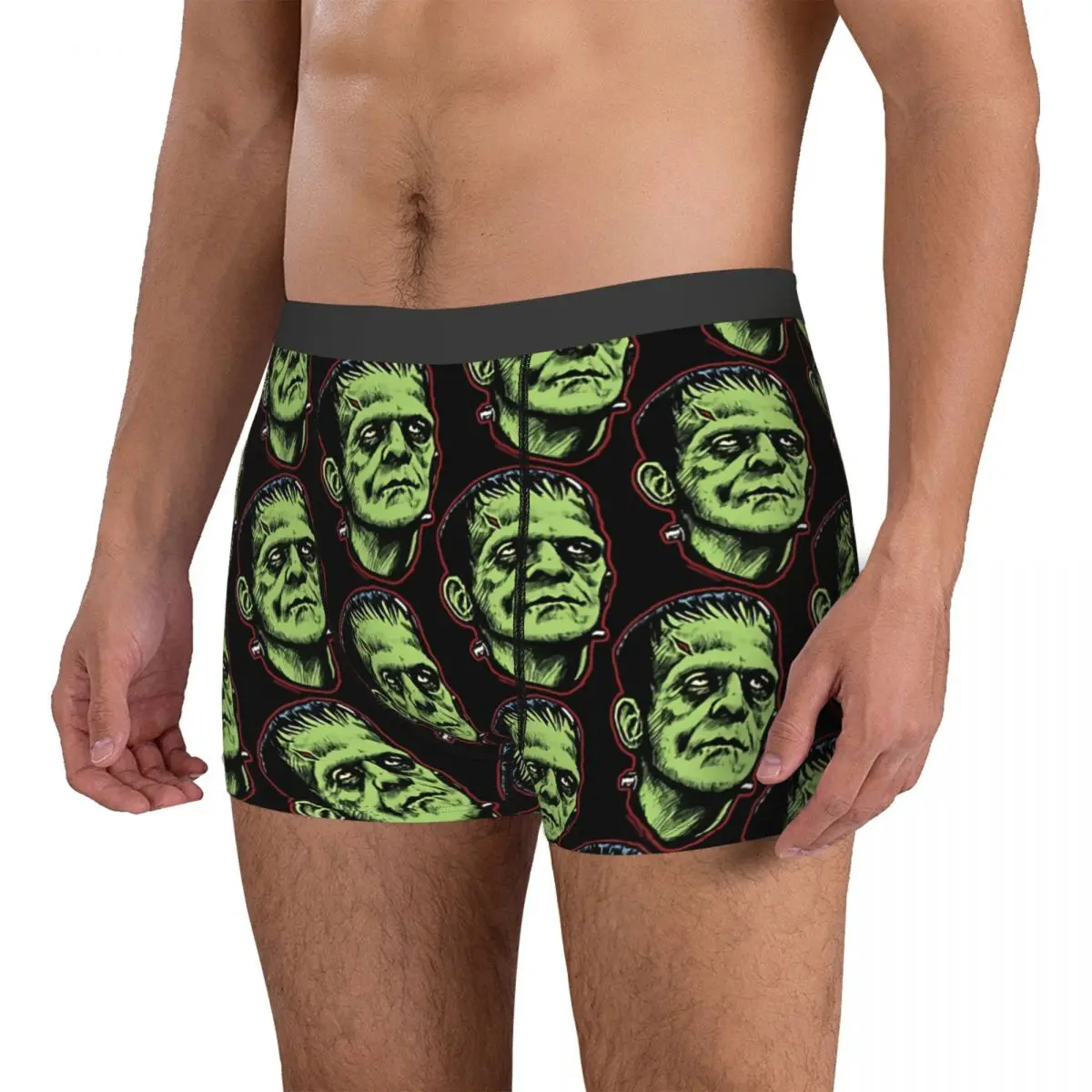 Frankenstein Men Boxer Briefs Underpants Horror Movies Highly Breathable High Quality Gift Idea 3