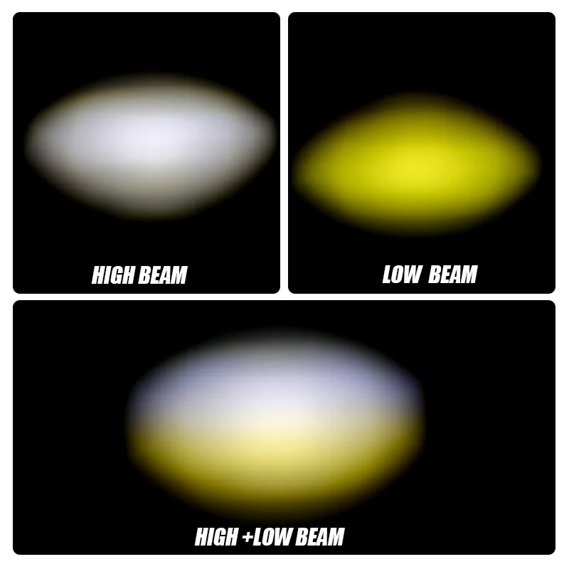 3.5인치 원형 LED 헤드라이트 작업등 12V 24V 하이 로우 빔 헤드라이트 6000K 화이트 혼다 토요타 지프 픽업 오프로드용