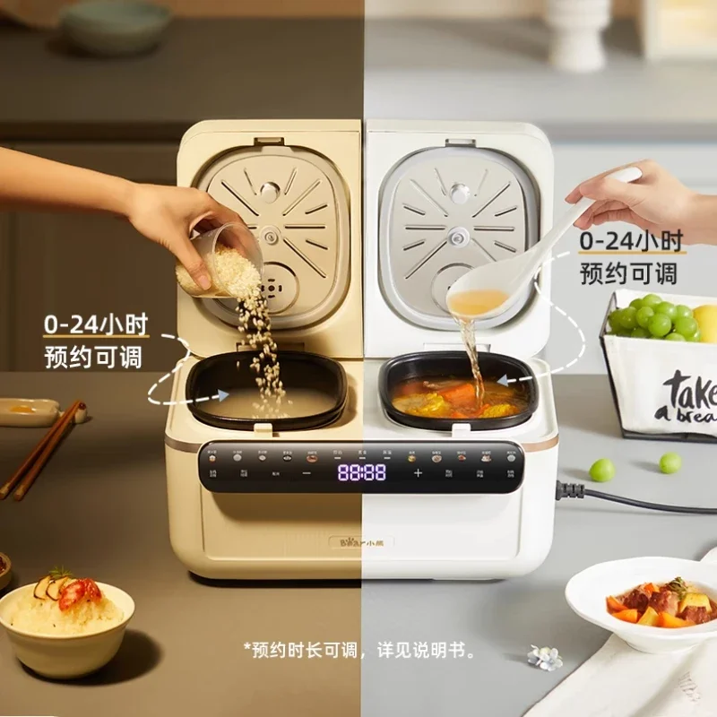 Double-boiler rice cooker household multi-function rice cooker pressure dual-purpose small 5