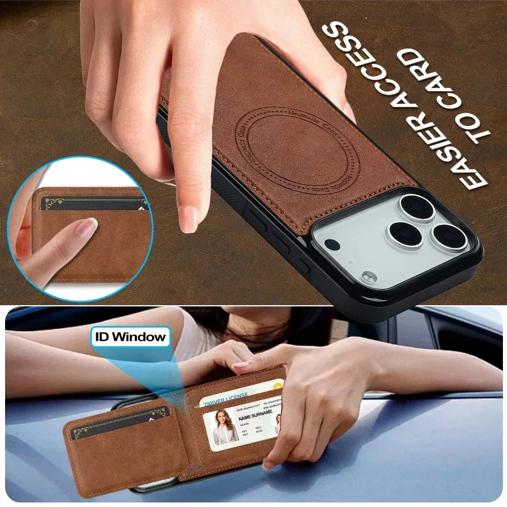 Premium Detachable Magnetic Leather Wallet Case with Card Holder