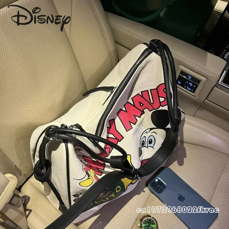Disney Mickey New Unisex Travel Bag Fashion Large Capacity Women's Crossbody Bag Cartoon Multi Functional Leisure Fitness Bag