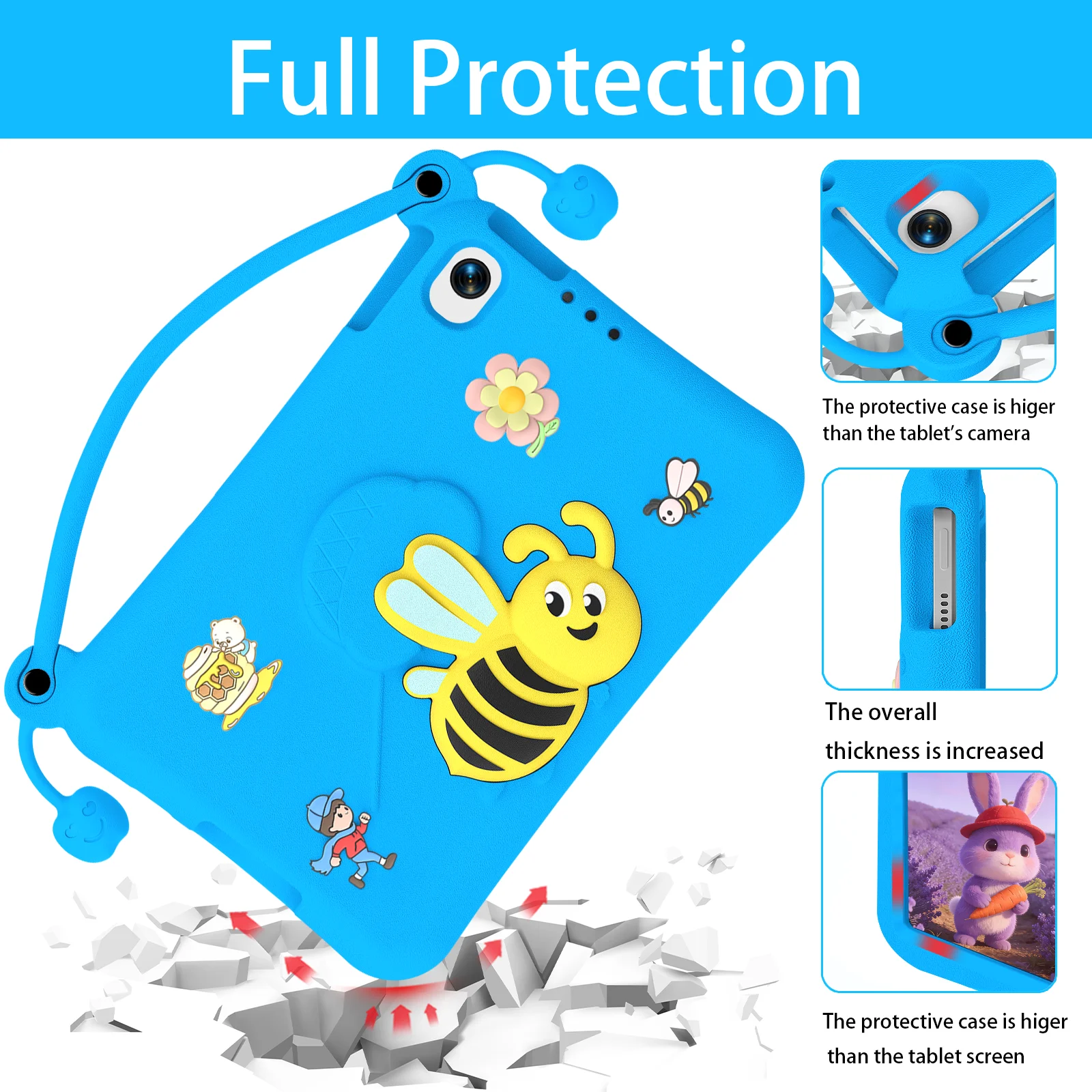 Children's Lightweight EVA Shockproof Protective Tablet Case