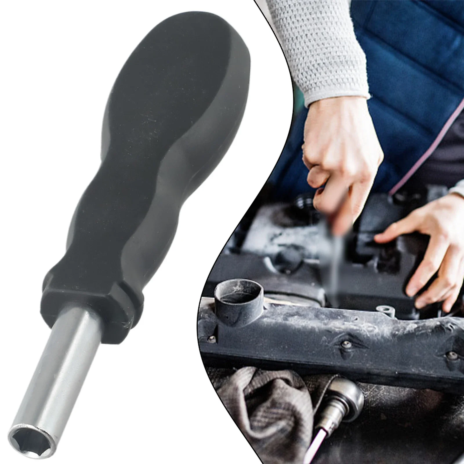 

1pc 1/4'' Hex Screwdriver Handle Soft Grip Rubber 6.35mm Magnetic Screwdriver Bits Extension Handle For Multifunction Tools