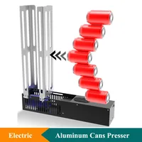 Aluminum Can Recycling Crushing Machine Continuous Vertical Cans Presser Machine 110V 220V Electric Can Flattener Machine 1
