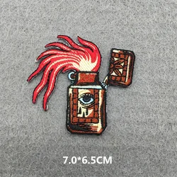 Flame Skull Embroidered Punk Patch (2)