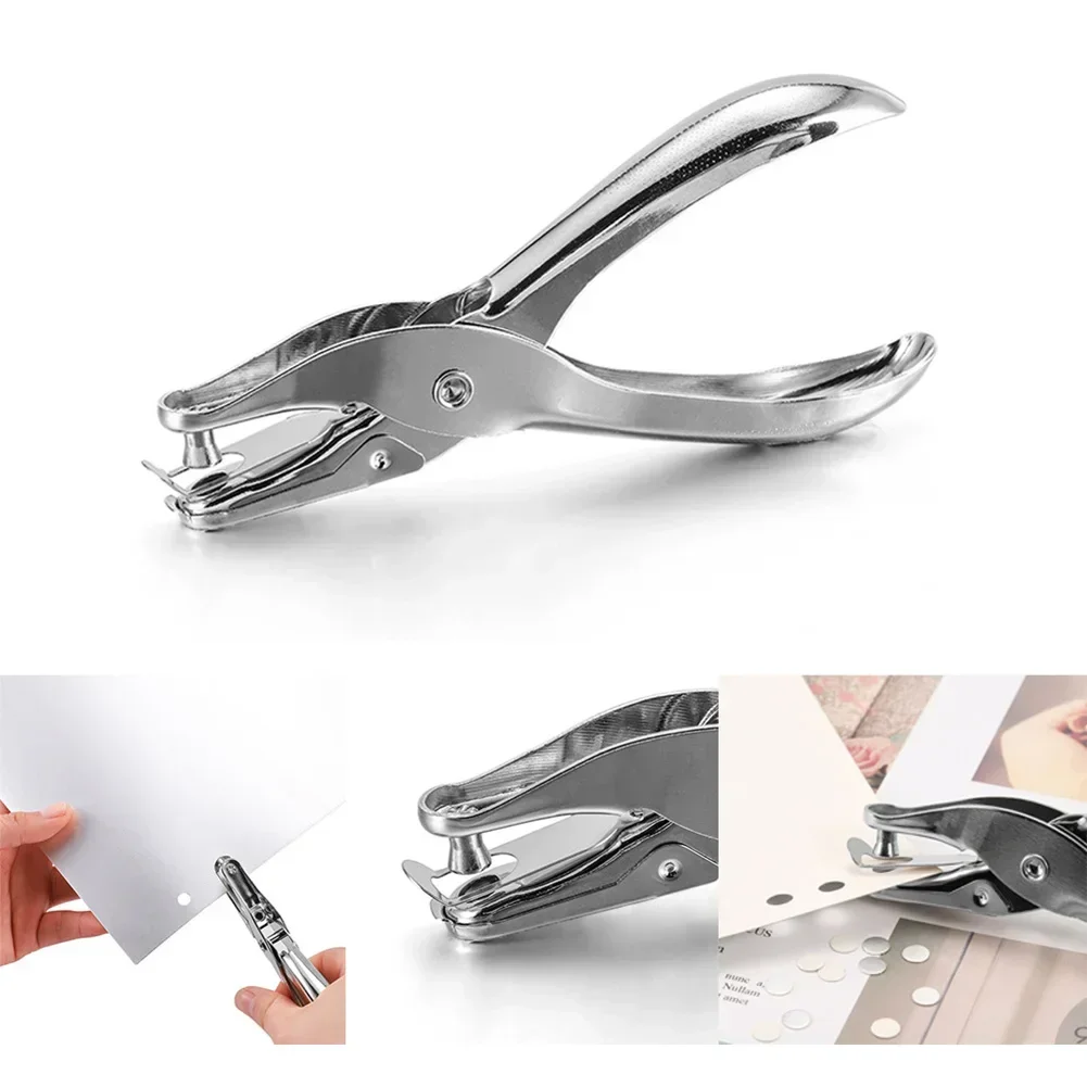 1 Pc Metal 3/6mm Pore Diameter Punch Pliers Single Hole Puncher Hand Paper Scrapbooking Punches 1-8 Pages Paper Hole Puncher For Circle Hole Punch Hole Punching Tools Paper Craft Punch Paper Punch