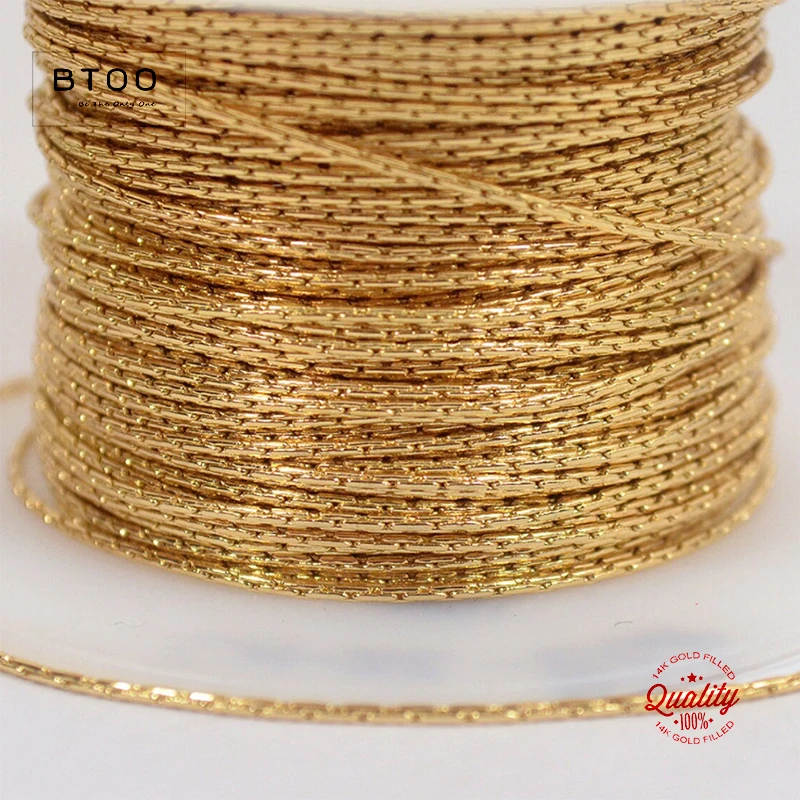 100% 14K Gold Filled Beading Chain Chain 0.67MM Chain Necklace Gold jewelry Minimalist Gold Filled Chain DIY Jewelry