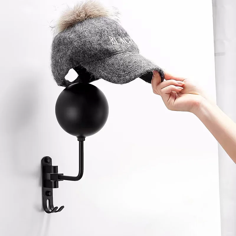 Wall-mounted Motorcycle Helmet Rack Punch-free Display Rack Hat Storage Anti-deformation Solid Exquisite Portable Entry storage