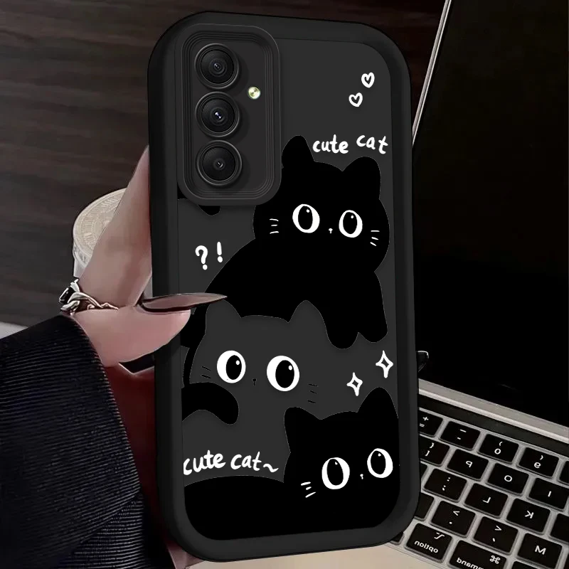 Cute Black Cat Soft Phone Case - Stylish Protective Back Cover