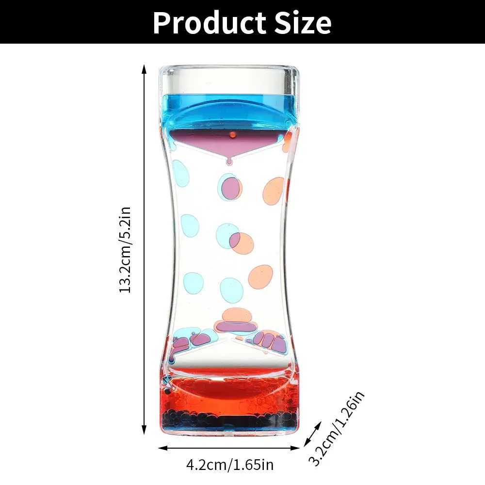 Double Color Oil Leak Hourglass Toys Liquid Timer Dynamic Oil Drop Waist Crafts Ornaments Home Decoration Gifts