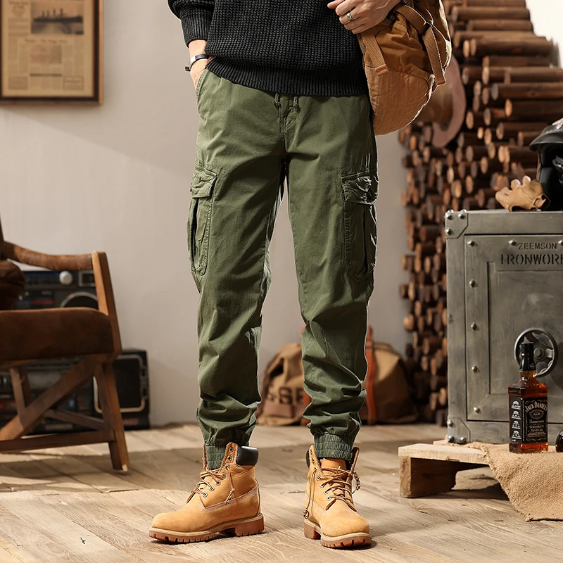 Japanese, Korean, European and American style workwear pants for men, simple and versatile, high street 2024 new casual pants, s