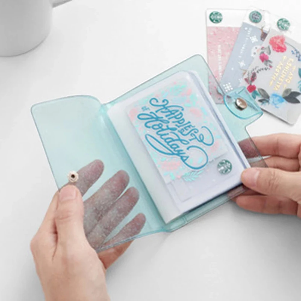 Transparent Glitter LOMO Cards Jelly Color Binder: The Ultimate Solution for Mini Photo Collectors Transparent Glitter LOMO Cards Jelly Color Binder: The Ultimate Solution for Mini Photo Collectors