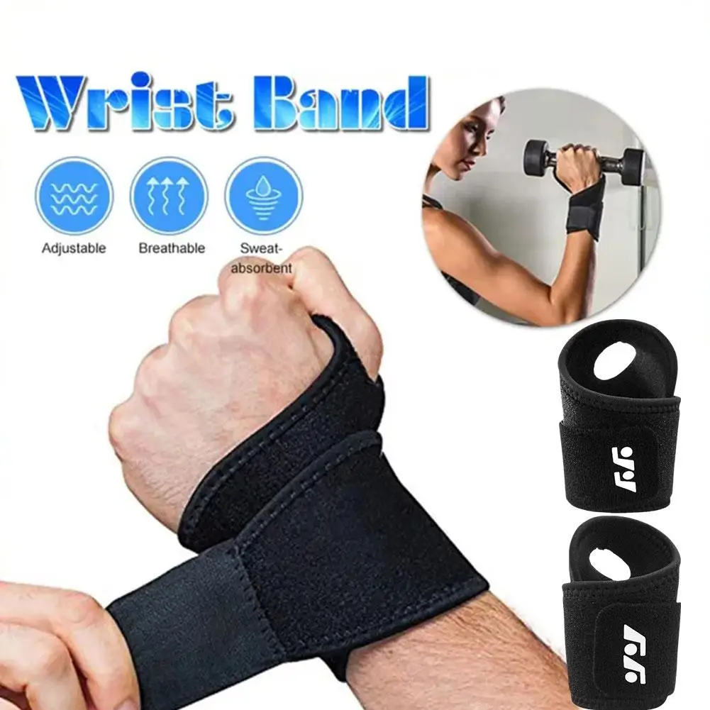 

1/2 Pc Wristband Protector Wrap Elastic Fitness Sport Sweatband Tennis Fitness Safety Cuff Gym Guard Wrist Strap Run Protec Q9Q5