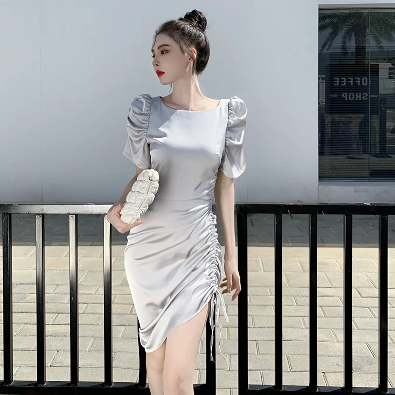 

Spring Summer Female Fashion short Sleeve Solid Vintage Casual Dress Women A-line Mini Dress Vestidos Party Dresses